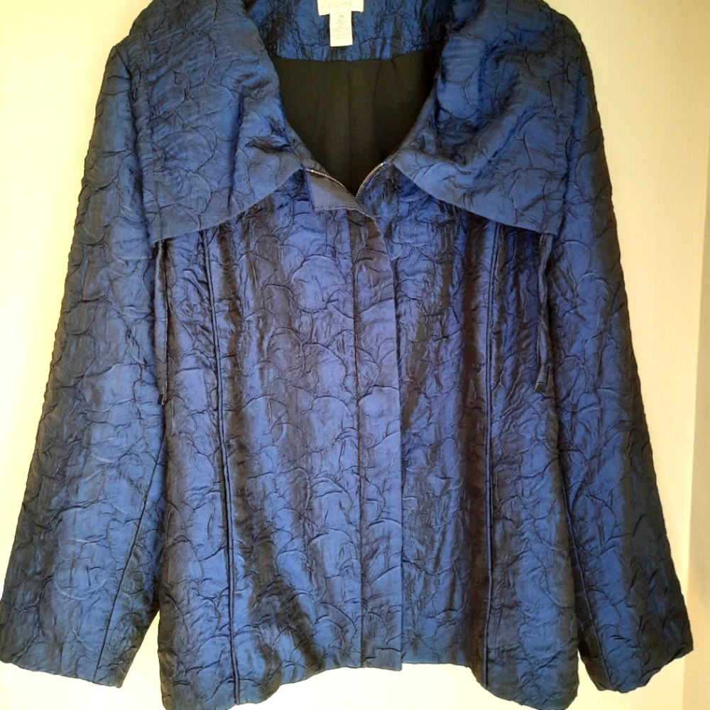 {2} Chico's Blue Crinkle Jack with Drawstring